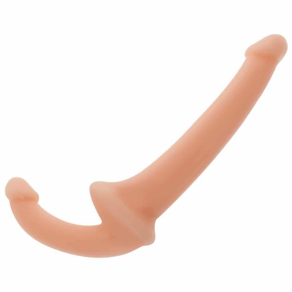 Naturlig Support Dubbel Dildo Strapless Strap-On med RNA S utan sele 26 cm - Beige