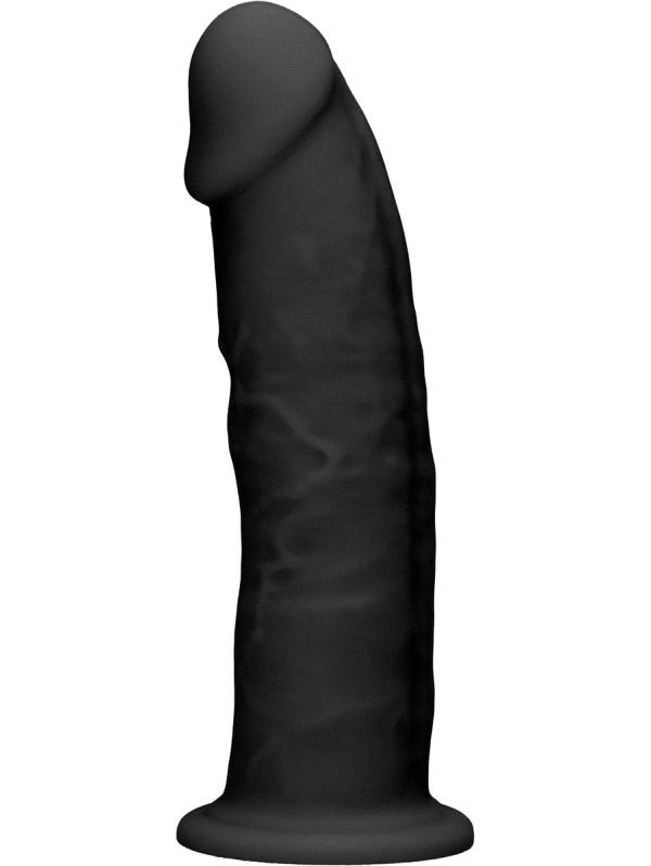 RealRock Ultra: Silicone Dildo / Dual Density, 19 cm, svart