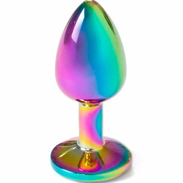 Plug&Play Limited Edition Buttplug - Rainbow Analplugg i metall 7 cm - Small