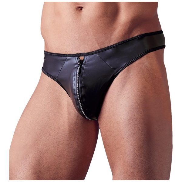 Men's G-String with Strass Zipper M