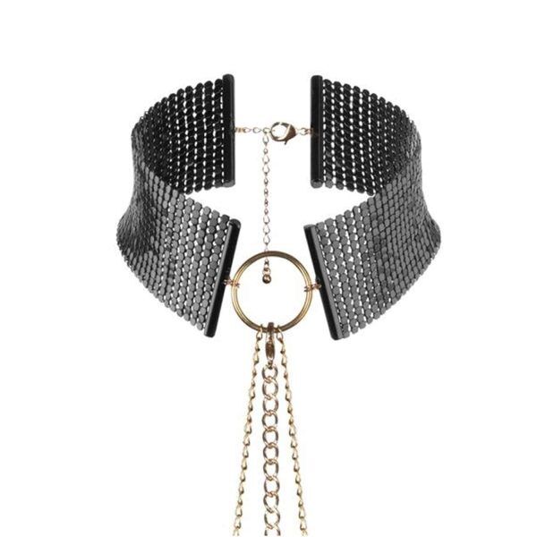 Bijoux Desire Metallique Halsband - Choker med långa kedjor - Svart