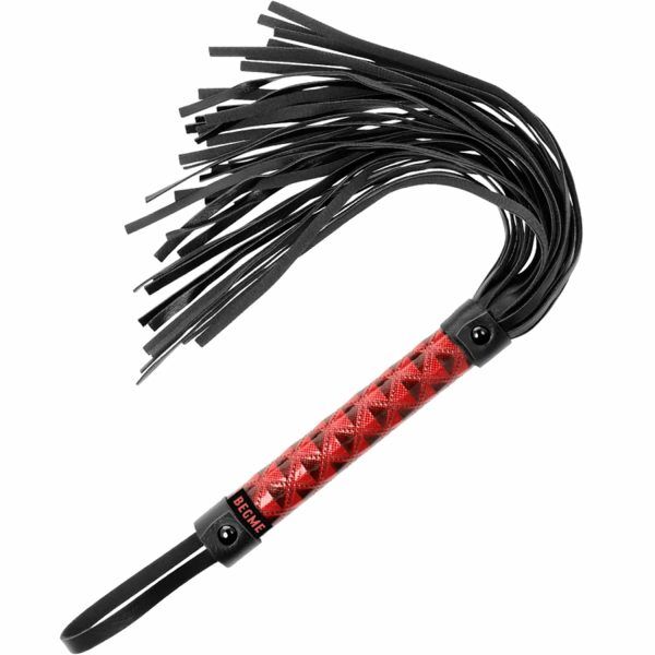 Red Edition Premium Flogger - Läderpiska - Röd/Svart