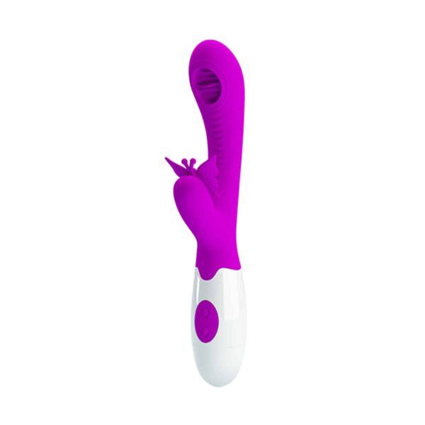 Lick & Tongue - Fjäril & Rabbit Vibrator - Lila