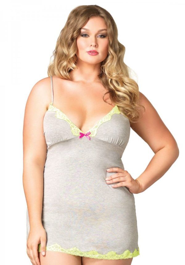 Jersey nattlinne Plus Size