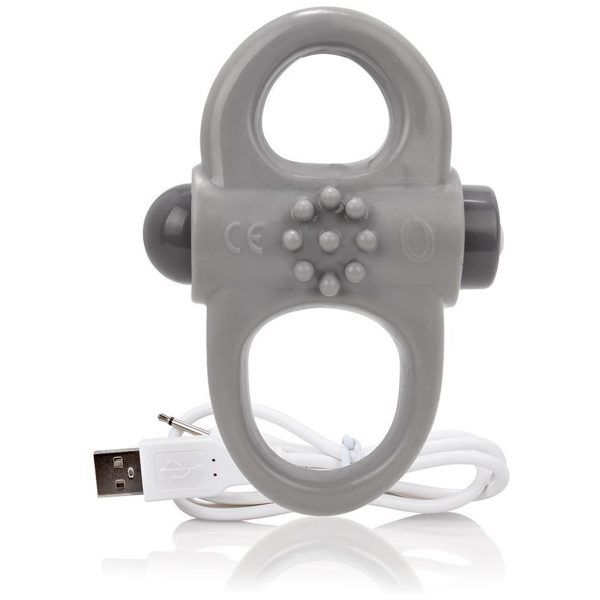 Screaming O Charged Yoga Vibrating Cock Ring Grey