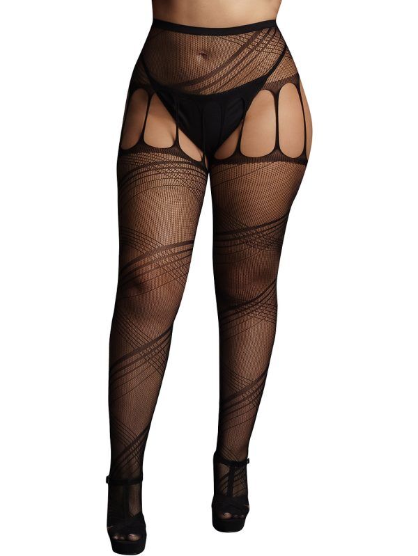 Le Désir: Crotchless Cut-Out Pantyhose, One Size Plus