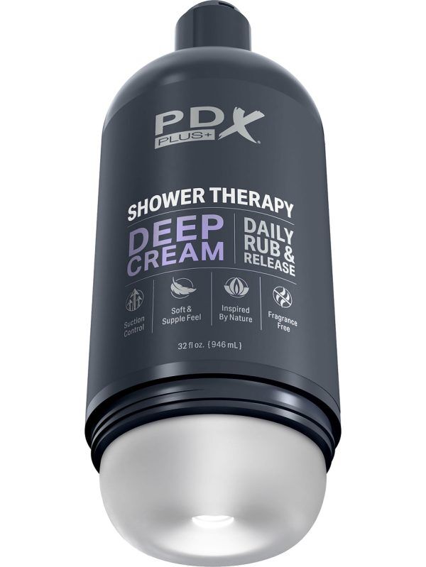 Pipedream PDX Plus: Shower Therapy Stroker, Deep Cream