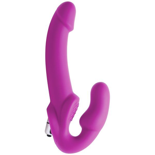 Strap U Evoke Strap-on Dildo med Vibrator - Lila