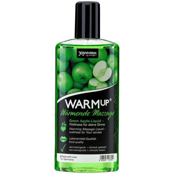 Joydivision WARMup Värmande Massageolja med Smak 150 ml - Grön