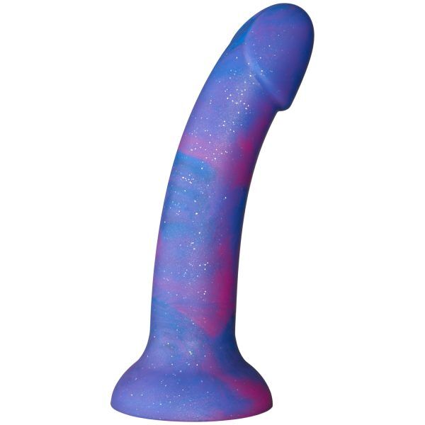 baseks Blue Galaxy Silikondildo 18 cm - Blå