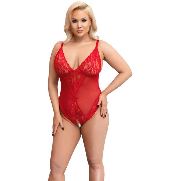 Cottelli Curves Röd Body Plus-Size - Röd - 2XL