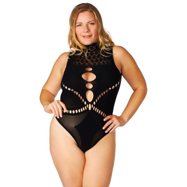 NORTIE Blossom Taiga Body Plus-Size - Svart - Plus size